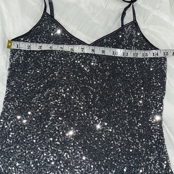 Express Silver Sequins Cami Top - Picture 3 of 7